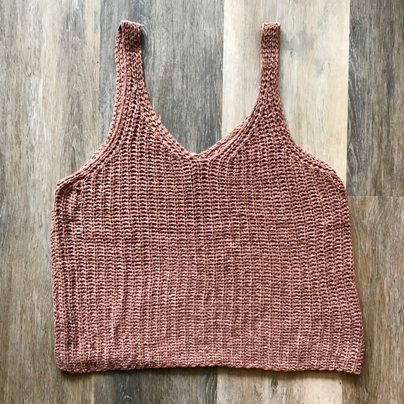 Tops - Moon and Madison Rose Crochet Knit Tank Top